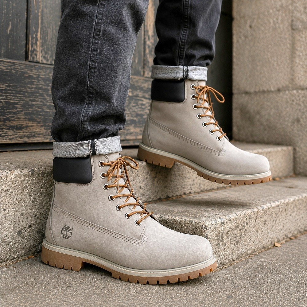 Timberland 6 Inch Boots Men 9M Gray Nubuck 400g PrimaLoft Waterproof TB0A17QF
